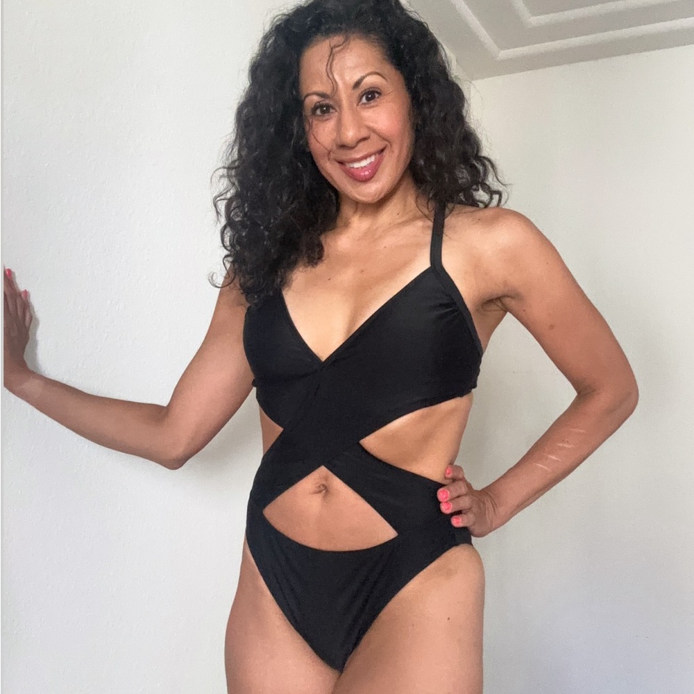 Black Cutout Swimsuit